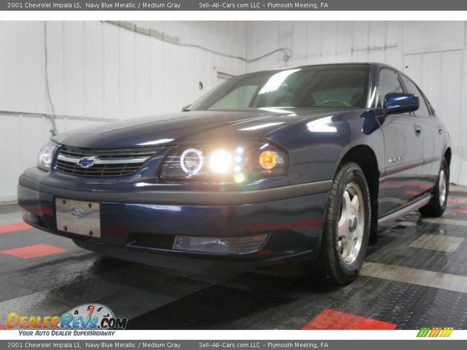 2001 Chevrolet Impala LS Navy Blue Metallic / Medium Gray Photo #3