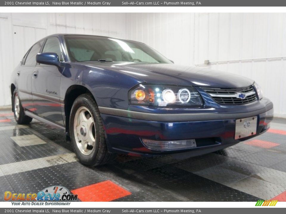 2001 Chevrolet Impala LS Navy Blue Metallic / Medium Gray Photo #5