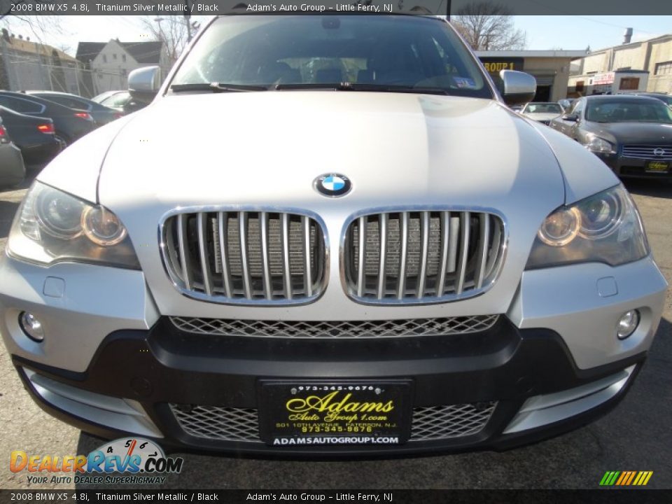 2008 BMW X5 4.8i Titanium Silver Metallic / Black Photo #2