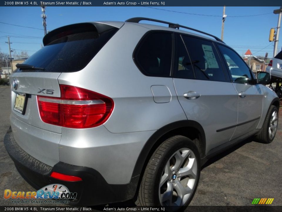 2008 BMW X5 4.8i Titanium Silver Metallic / Black Photo #4