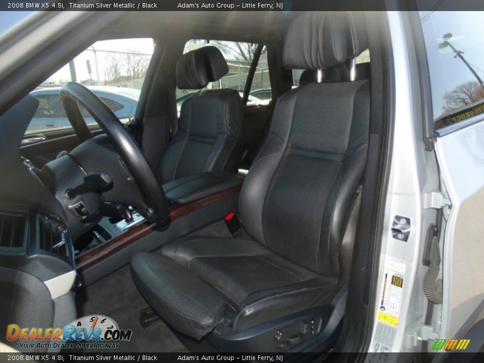 2008 BMW X5 4.8i Titanium Silver Metallic / Black Photo #7