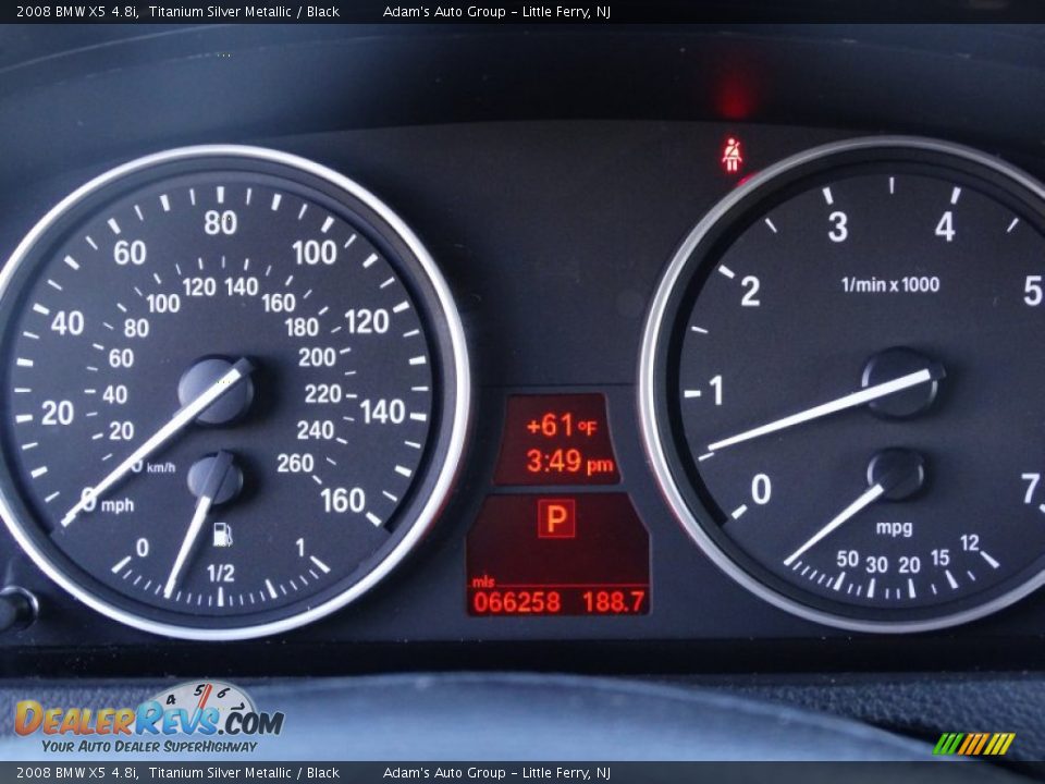 2008 BMW X5 4.8i Titanium Silver Metallic / Black Photo #9