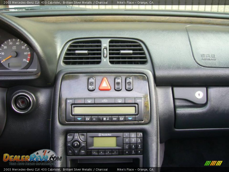 2003 Mercedes-Benz CLK 430 Cabriolet Brilliant Silver Metallic / Charcoal Photo #28