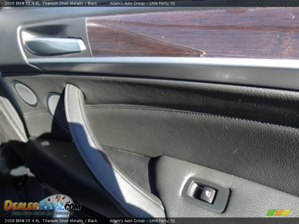 2008 BMW X5 4.8i Titanium Silver Metallic / Black Photo #25