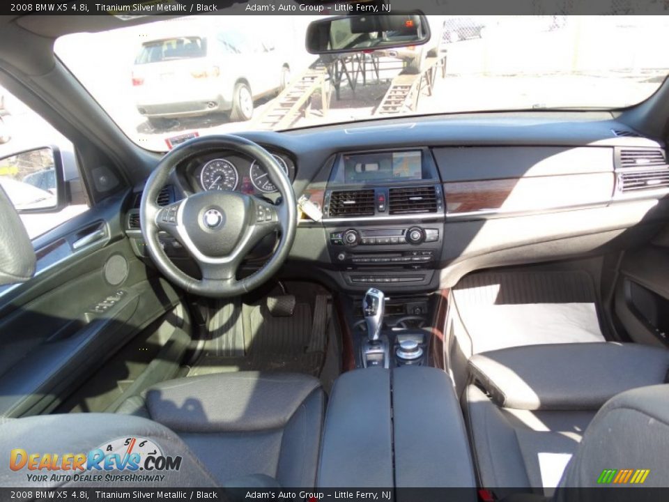 2008 BMW X5 4.8i Titanium Silver Metallic / Black Photo #30