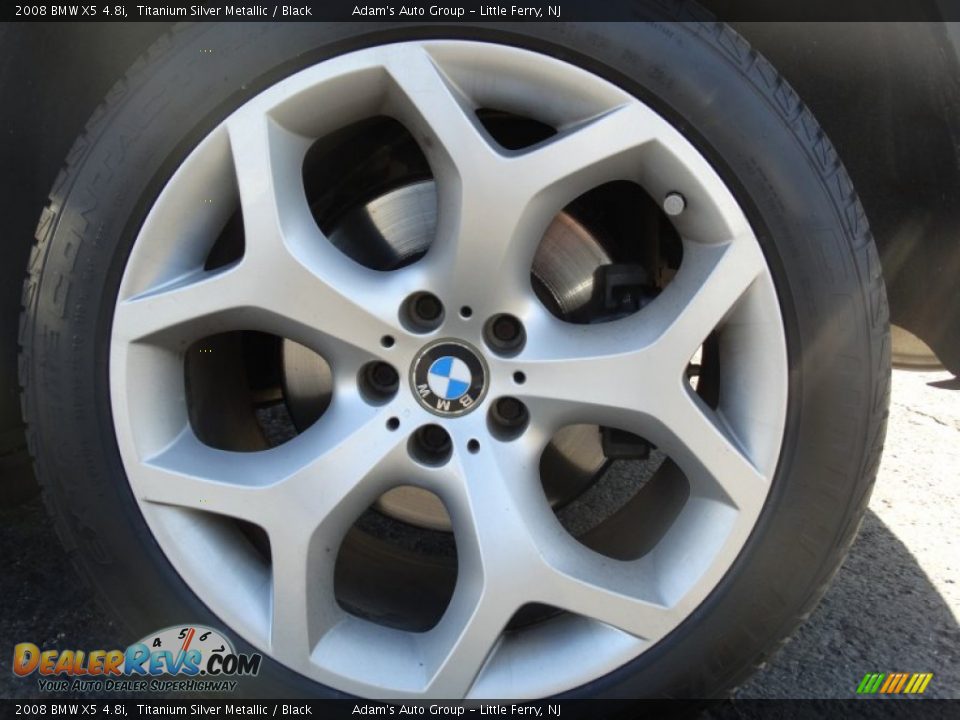 2008 BMW X5 4.8i Titanium Silver Metallic / Black Photo #36