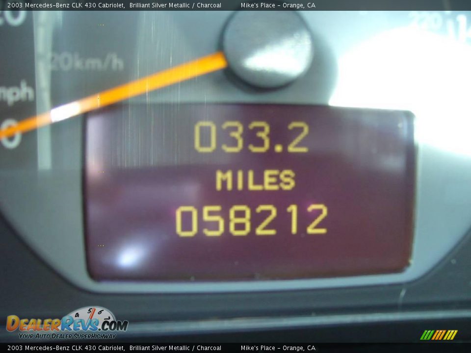 2003 Mercedes-Benz CLK 430 Cabriolet Brilliant Silver Metallic / Charcoal Photo #30
