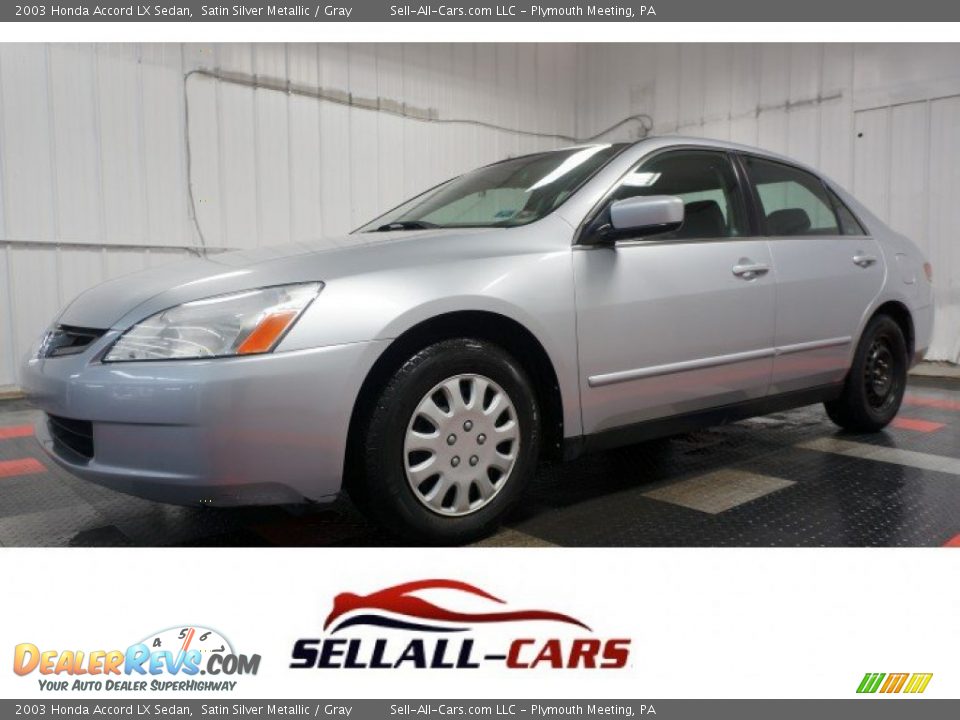 2003 Honda Accord LX Sedan Satin Silver Metallic / Gray Photo #1