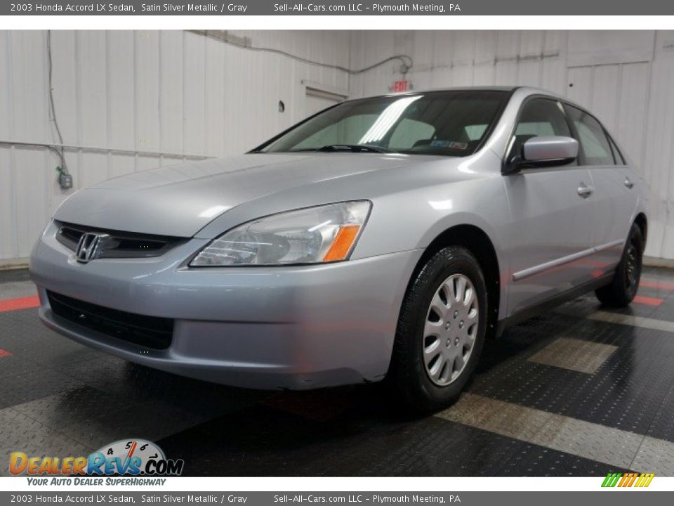 2003 Honda Accord LX Sedan Satin Silver Metallic / Gray Photo #3