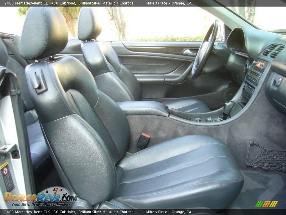 2003 Mercedes-Benz CLK 430 Cabriolet Brilliant Silver Metallic / Charcoal Photo #34