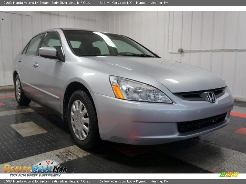 2003 Honda Accord LX Sedan Satin Silver Metallic / Gray Photo #5