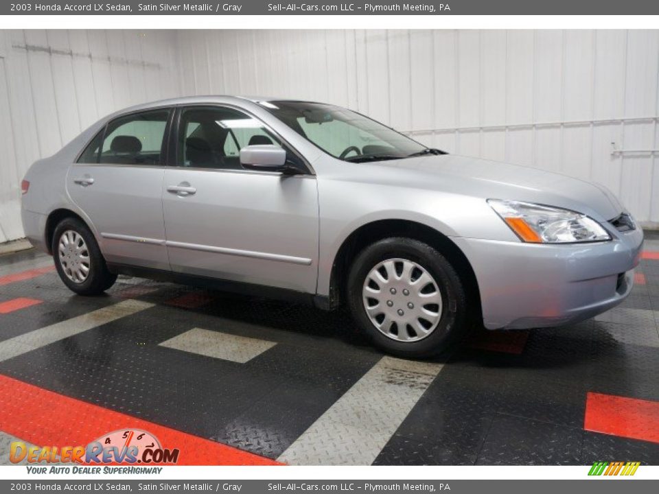 2003 Honda Accord LX Sedan Satin Silver Metallic / Gray Photo #6
