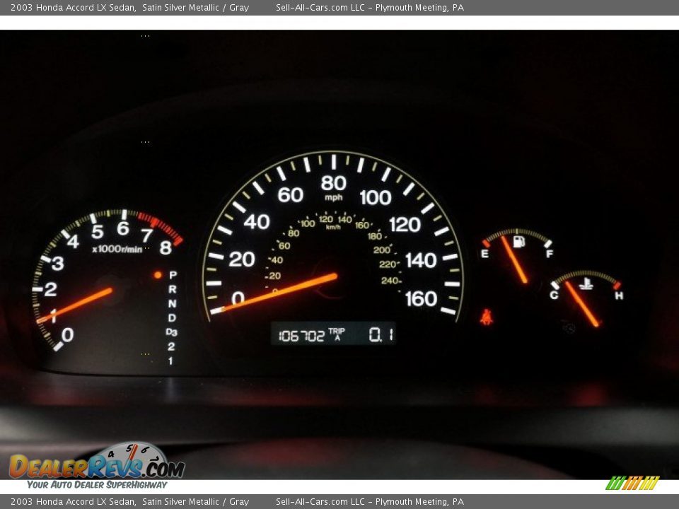 2003 Honda Accord LX Sedan Satin Silver Metallic / Gray Photo #25