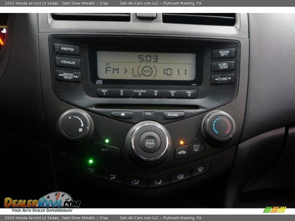 2003 Honda Accord LX Sedan Satin Silver Metallic / Gray Photo #27