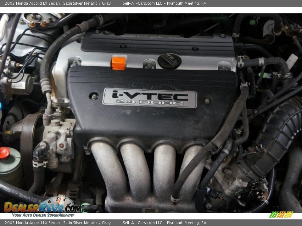 2003 Honda Accord LX Sedan Satin Silver Metallic / Gray Photo #30