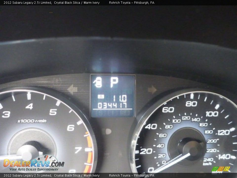 2012 Subaru Legacy 2.5i Limited Crystal Black Silica / Warm Ivory Photo #5