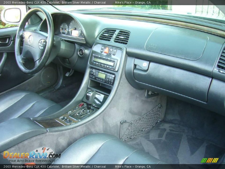 2003 Mercedes-Benz CLK 430 Cabriolet Brilliant Silver Metallic / Charcoal Photo #35