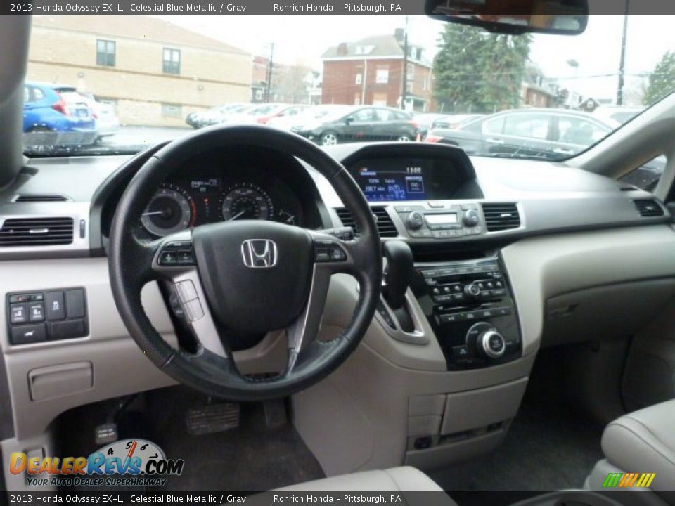 2013 Honda Odyssey EX-L Celestial Blue Metallic / Gray Photo #6