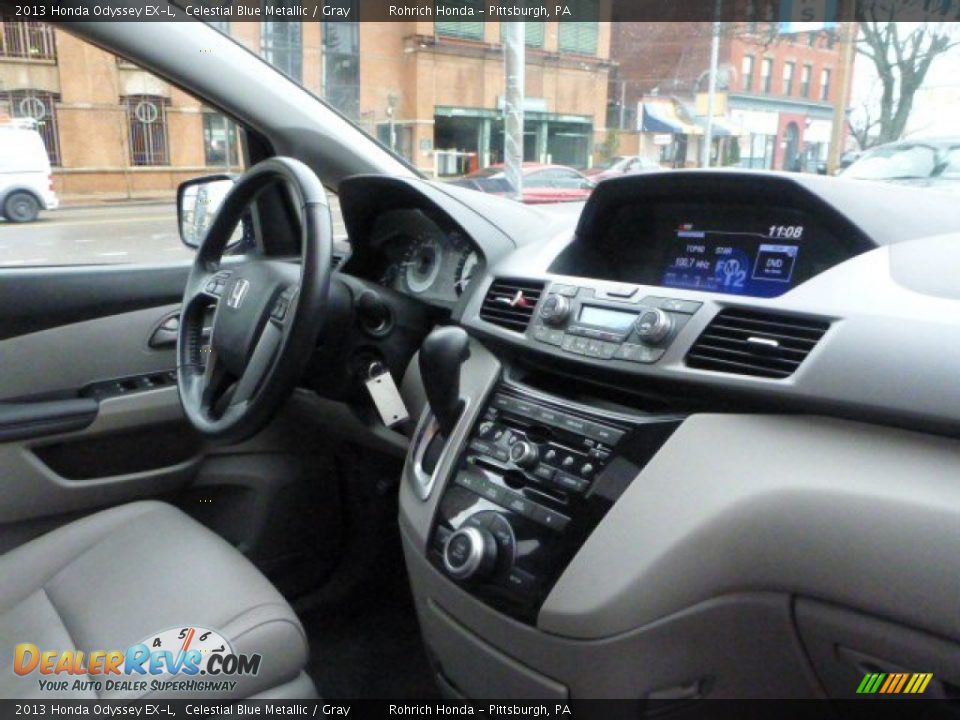 2013 Honda Odyssey EX-L Celestial Blue Metallic / Gray Photo #14