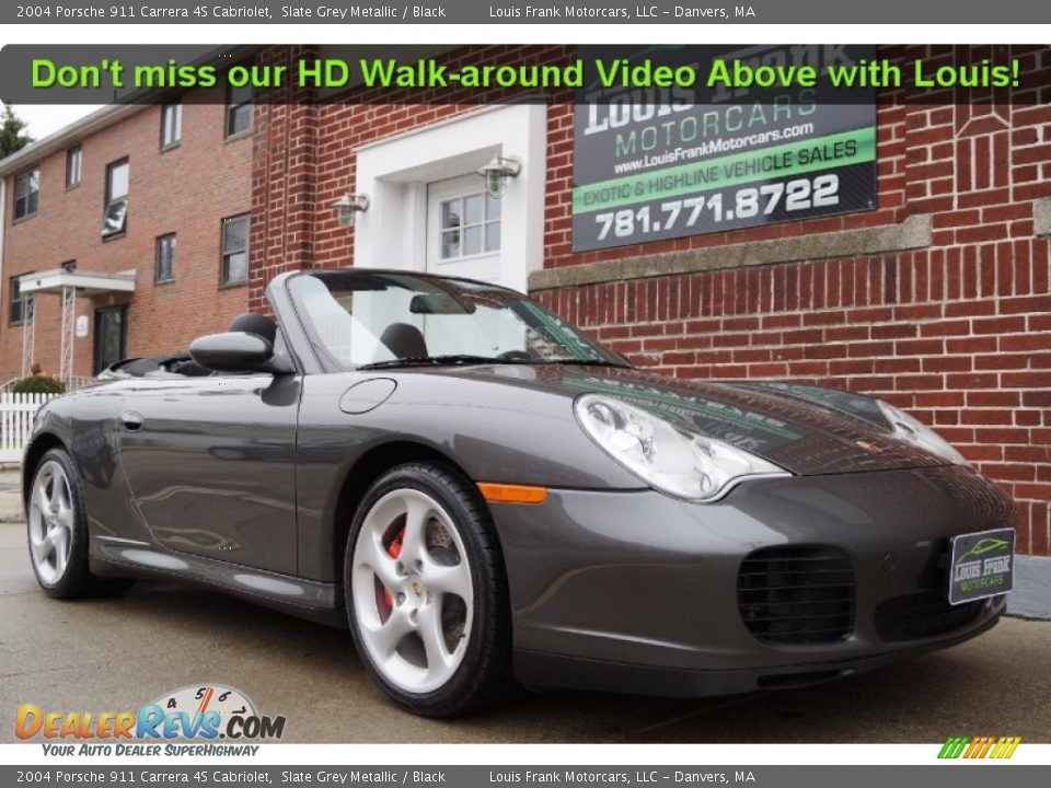 2004 Porsche 911 Carrera 4S Cabriolet Slate Grey Metallic / Black Photo #2