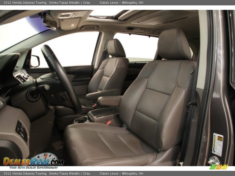 2012 Honda Odyssey Touring Smoky Topaz Metallic / Gray Photo #5