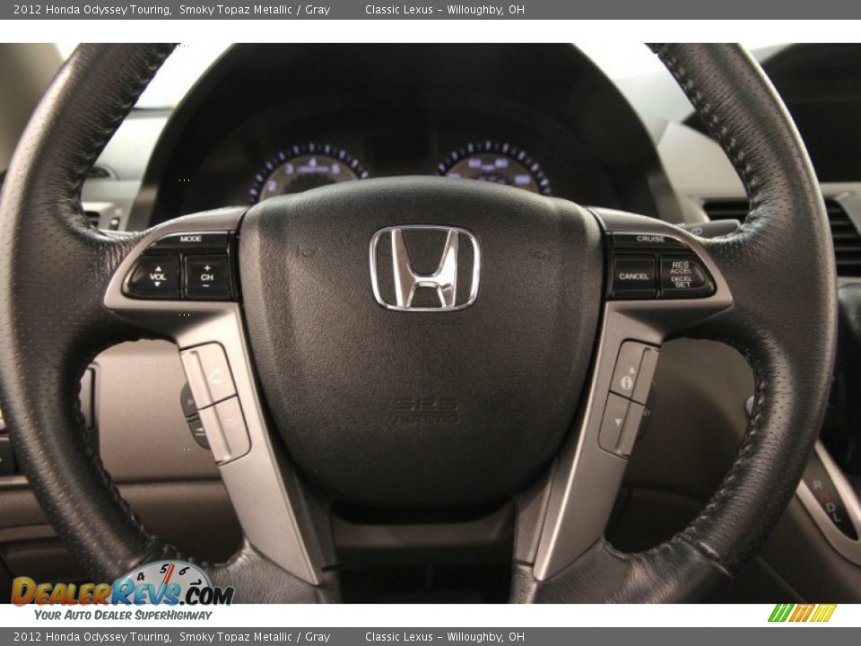 2012 Honda Odyssey Touring Smoky Topaz Metallic / Gray Photo #6
