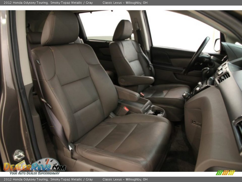 2012 Honda Odyssey Touring Smoky Topaz Metallic / Gray Photo #13
