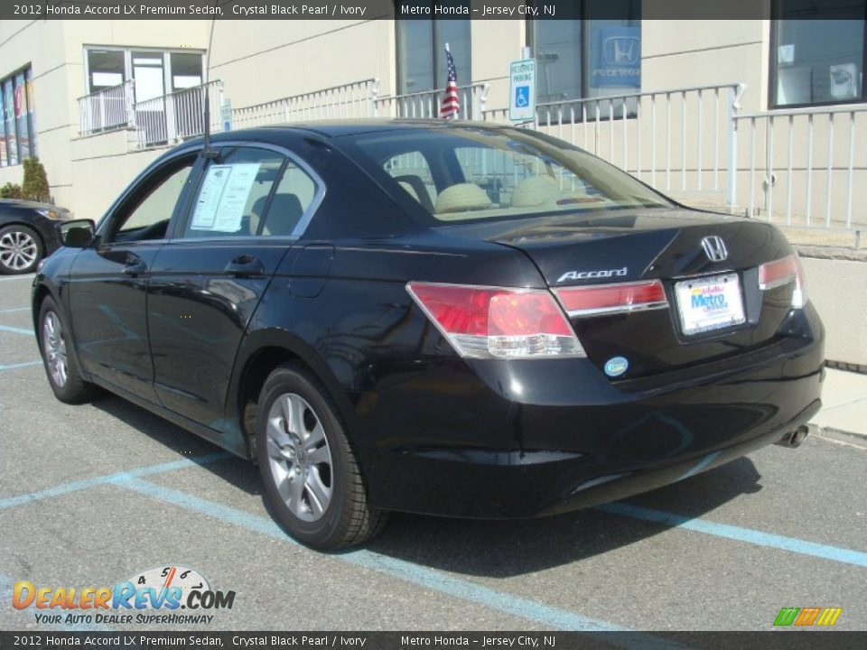 2012 Honda Accord LX Premium Sedan Crystal Black Pearl / Ivory Photo #4