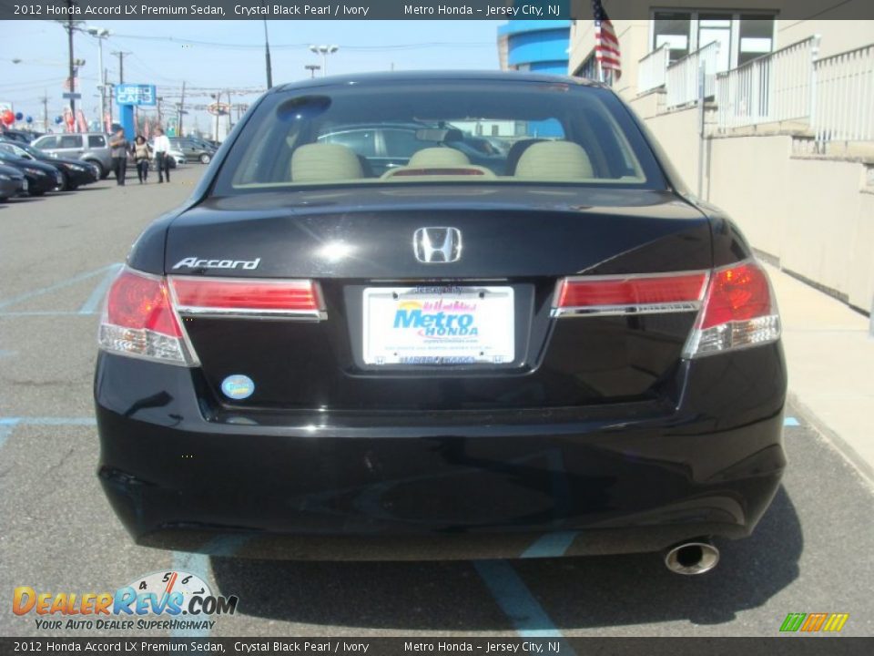 2012 Honda Accord LX Premium Sedan Crystal Black Pearl / Ivory Photo #5