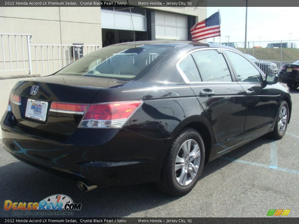 2012 Honda Accord LX Premium Sedan Crystal Black Pearl / Ivory Photo #6