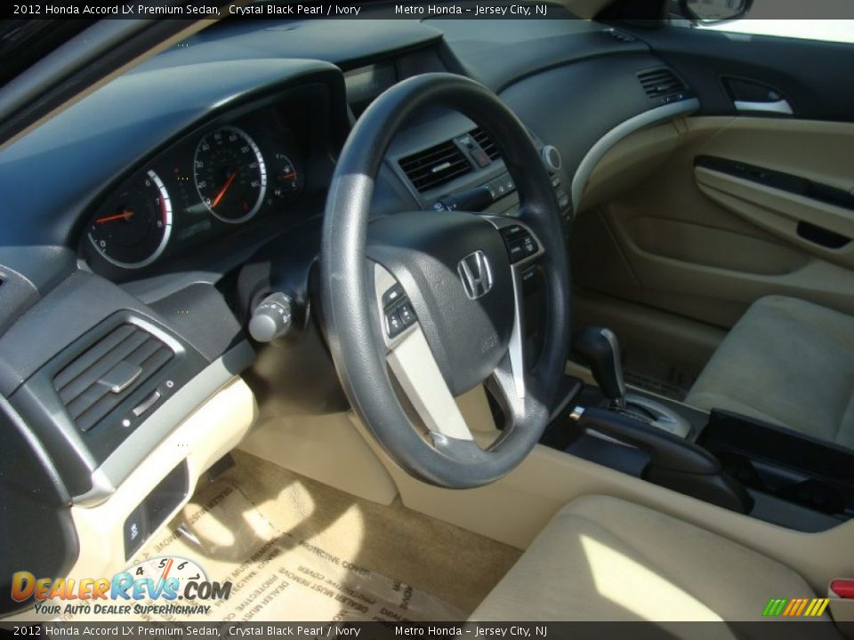 2012 Honda Accord LX Premium Sedan Crystal Black Pearl / Ivory Photo #11
