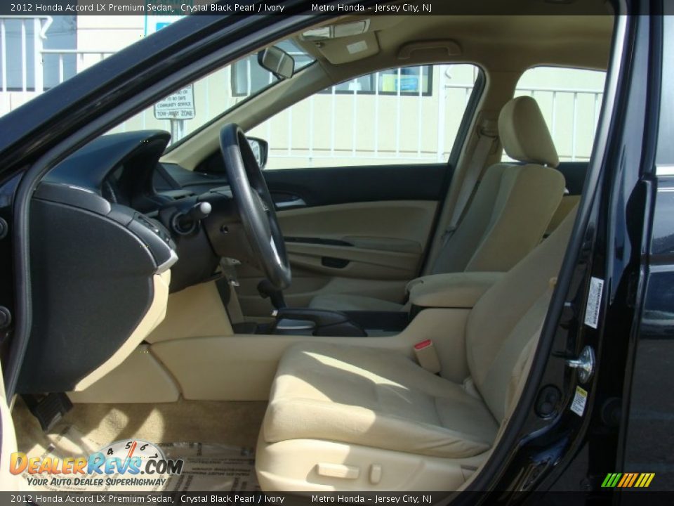 2012 Honda Accord LX Premium Sedan Crystal Black Pearl / Ivory Photo #12