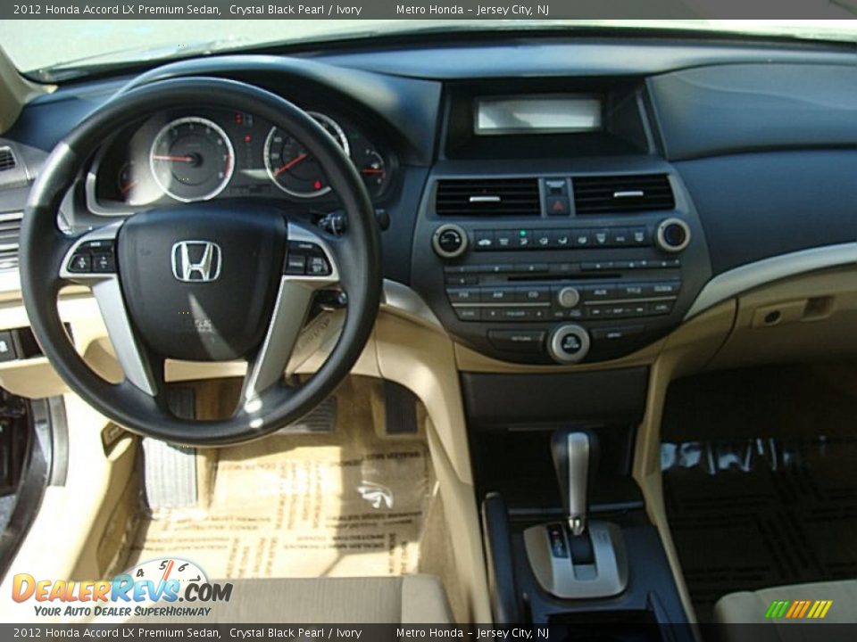 2012 Honda Accord LX Premium Sedan Crystal Black Pearl / Ivory Photo #13