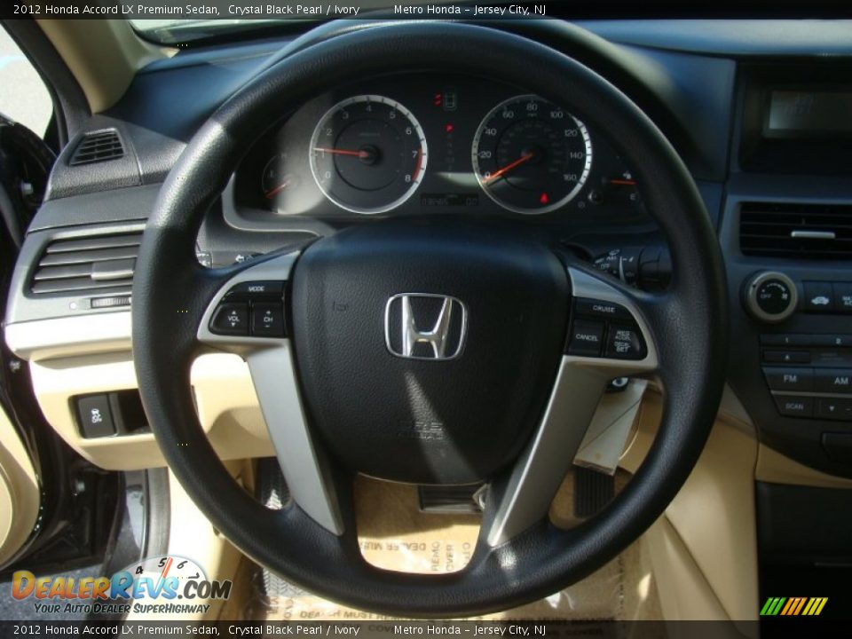 2012 Honda Accord LX Premium Sedan Crystal Black Pearl / Ivory Photo #15