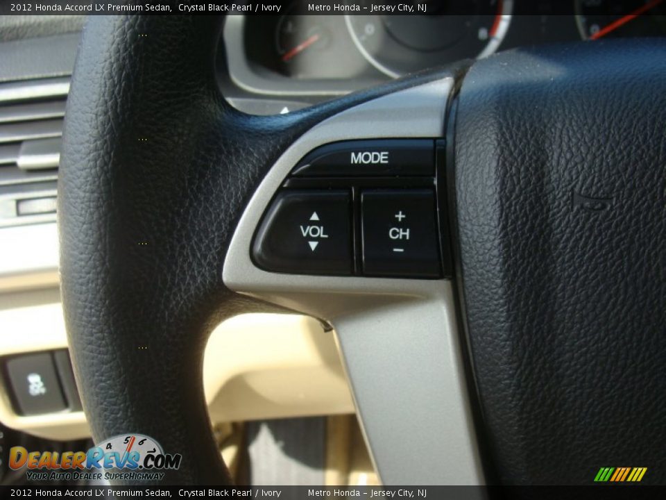 2012 Honda Accord LX Premium Sedan Crystal Black Pearl / Ivory Photo #16