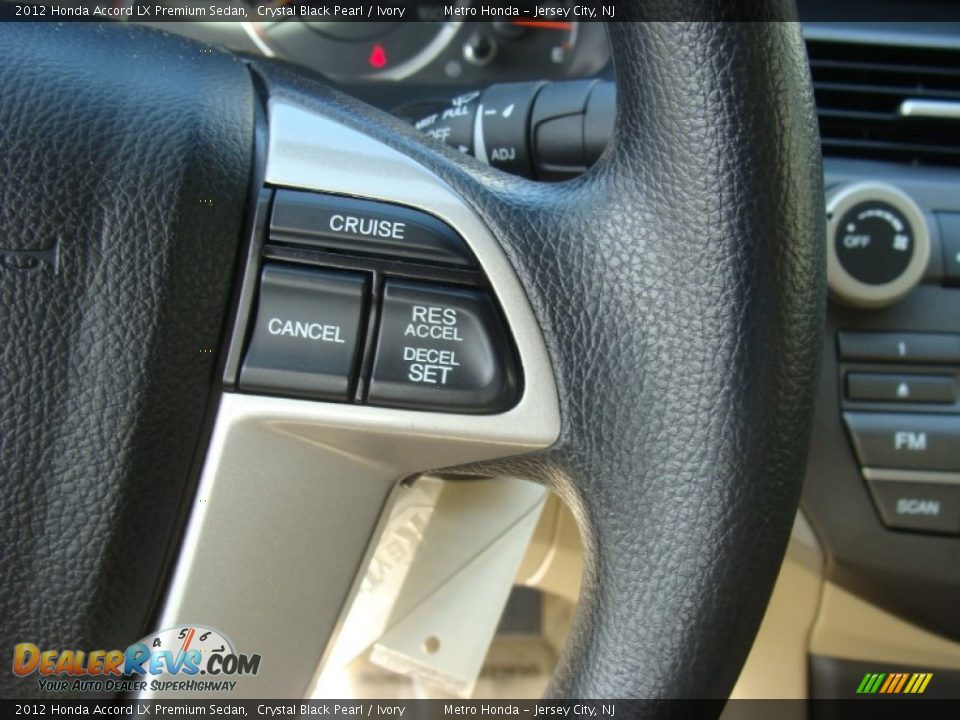 2012 Honda Accord LX Premium Sedan Crystal Black Pearl / Ivory Photo #17