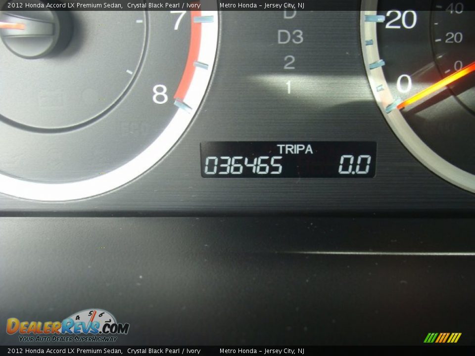 2012 Honda Accord LX Premium Sedan Crystal Black Pearl / Ivory Photo #18