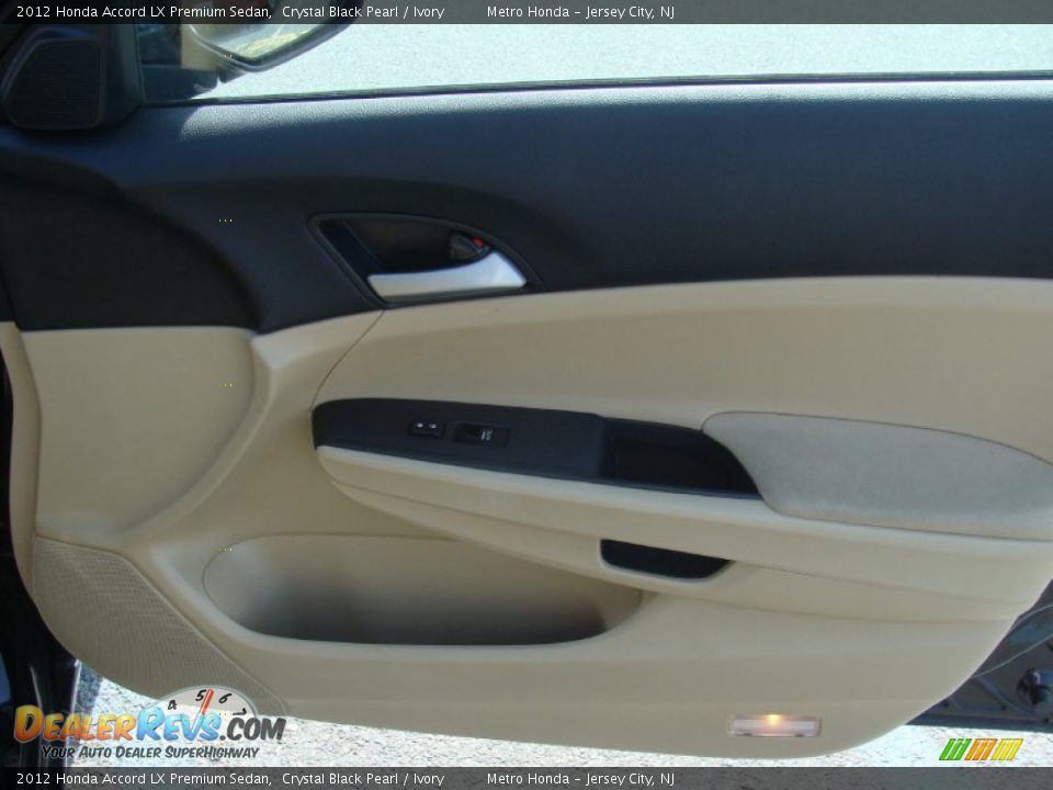 2012 Honda Accord LX Premium Sedan Crystal Black Pearl / Ivory Photo #25
