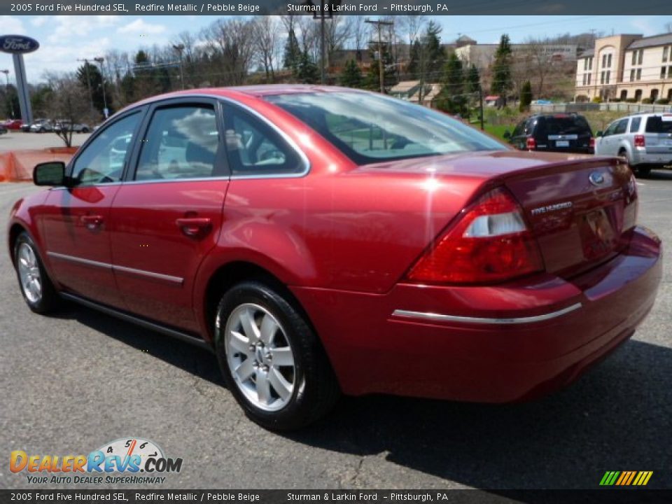 2005 Ford Five Hundred SEL Redfire Metallic / Pebble Beige Photo #4