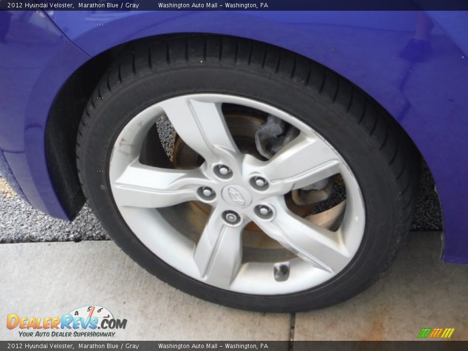 2012 Hyundai Veloster Marathon Blue / Gray Photo #5