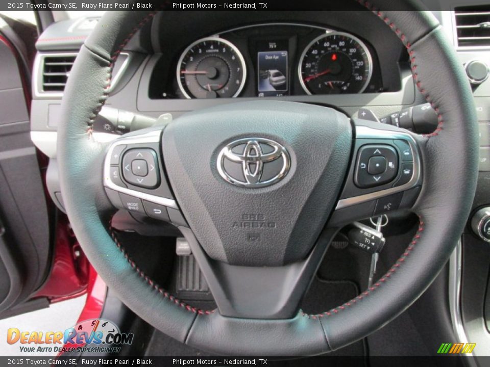 2015 Toyota Camry SE Ruby Flare Pearl / Black Photo #28