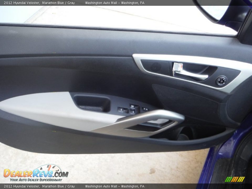 2012 Hyundai Veloster Marathon Blue / Gray Photo #9