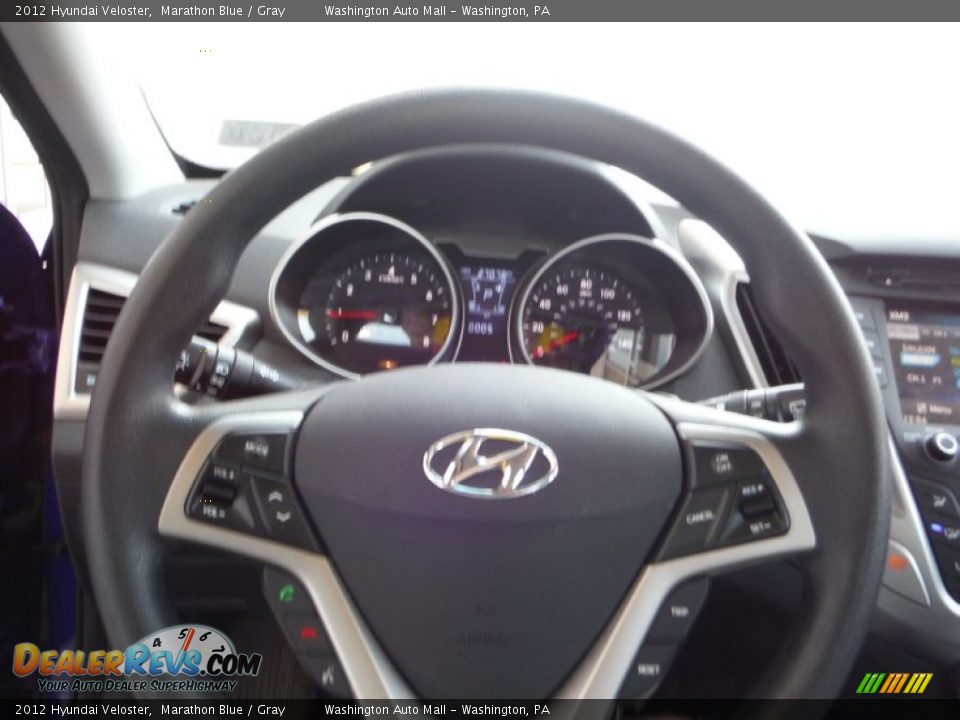 2012 Hyundai Veloster Marathon Blue / Gray Photo #15