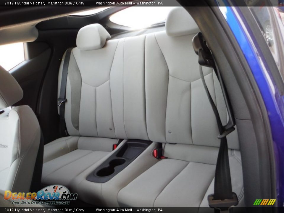 2012 Hyundai Veloster Marathon Blue / Gray Photo #16