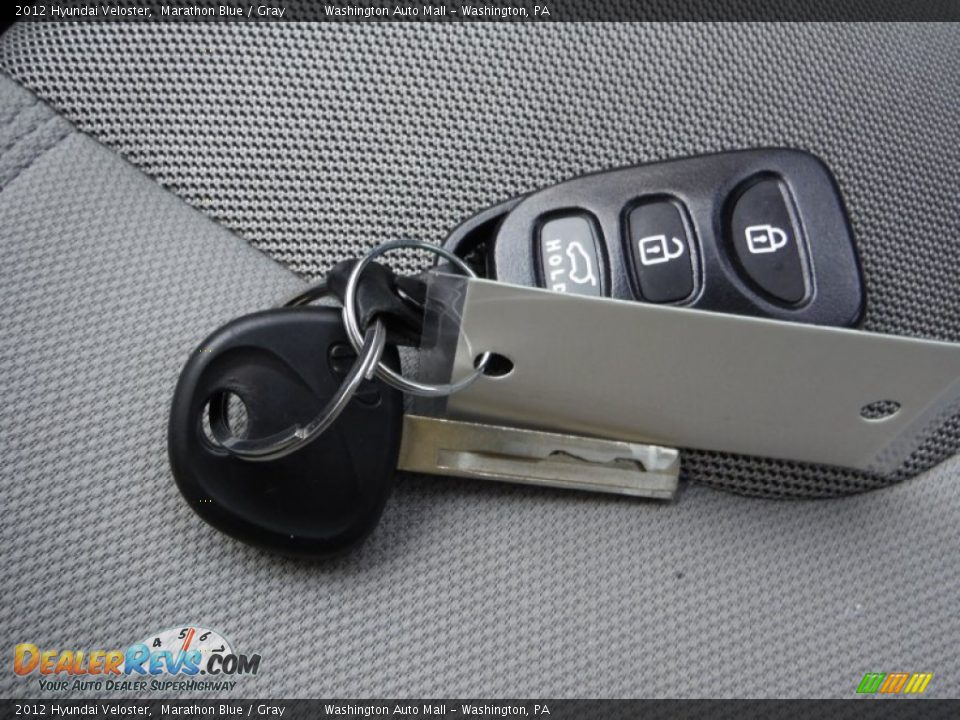 2012 Hyundai Veloster Marathon Blue / Gray Photo #18