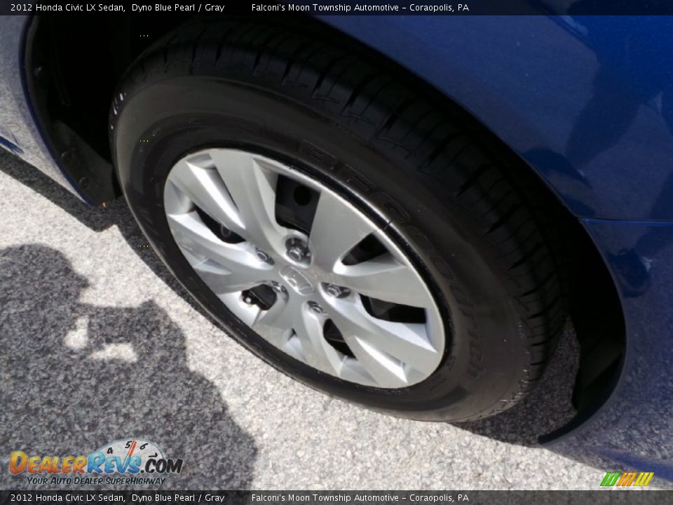 2012 Honda Civic LX Sedan Dyno Blue Pearl / Gray Photo #9