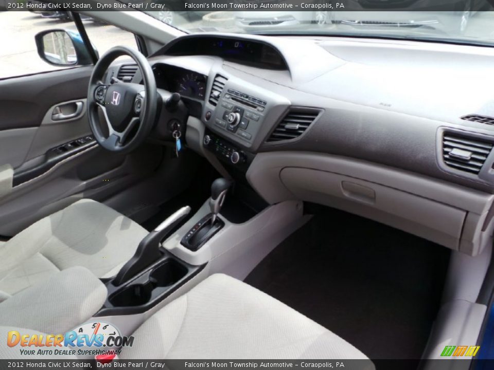 2012 Honda Civic LX Sedan Dyno Blue Pearl / Gray Photo #11