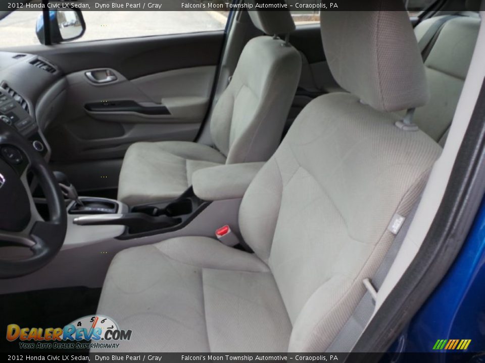 2012 Honda Civic LX Sedan Dyno Blue Pearl / Gray Photo #15