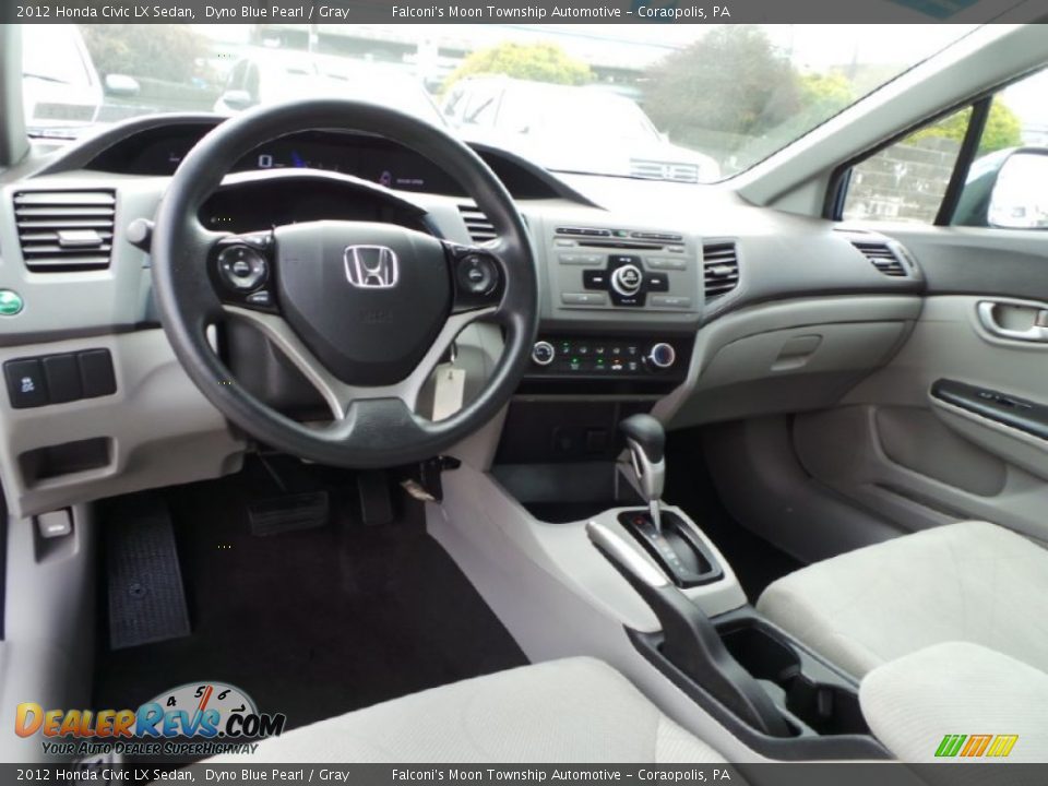 2012 Honda Civic LX Sedan Dyno Blue Pearl / Gray Photo #17