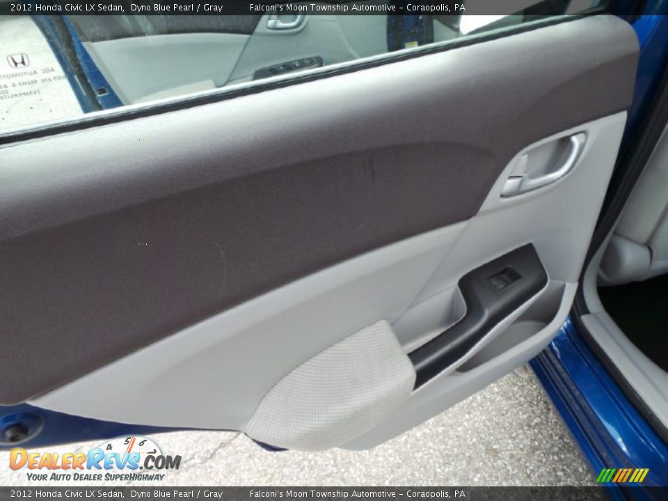 2012 Honda Civic LX Sedan Dyno Blue Pearl / Gray Photo #18